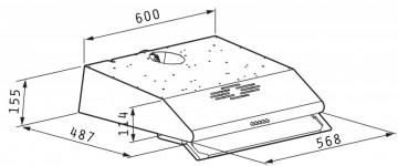 Hota Clasica ST2 Alb 2 motoare 60cm Pyramis 065029301. Poza 2