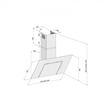 Hota Decorativa SQUARE Sticla Ivory 3423 Pyramis 3423659902. Poza 2