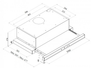 Poza Hota Telescopica Sliding Inox TRC Pyramis 065016101