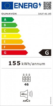 Poza Racitor de vin incorporabil sub blat Dunavox FLOW-46D DAUF-46.145DB