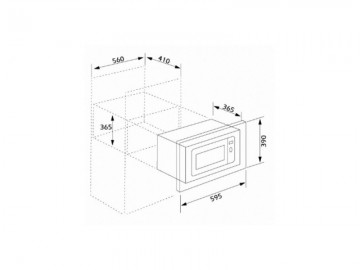 Poza Cuptor microunde incorporabil 30 BLACK Pyramis 034011401