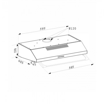 Poza Hota clasica Pyramis ATCG1 Inox 1 motor 60 cm 202300278