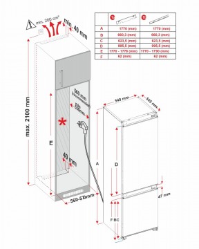 Poza Combina frigorifica incorporabila Pyramis VE27RO61 FROST FREE 202200191