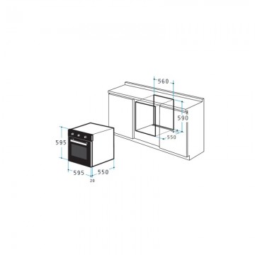 Poza Cuptor electric incorporabil Pyramis 60IN 2040 Black