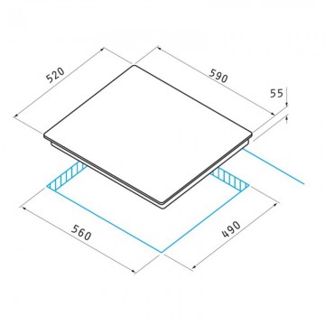 Poza Pachet cuptor electric incorporabil si plita incorporabila Pyramis Premium WHITE 40014201