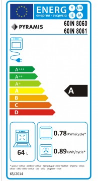 Poza Cuptor electric incorporabil Pyramis 60IN 8061 Black Glass 202200193