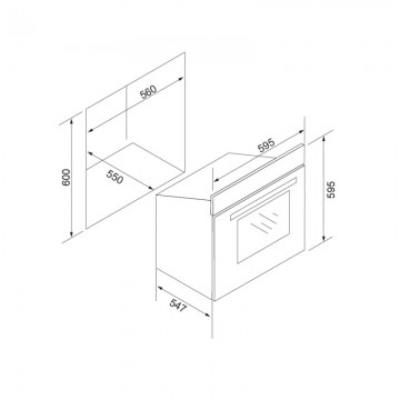 Poza Cuptor electric incorporabil Pyramis 60IN 8050 Black S5,6505659901