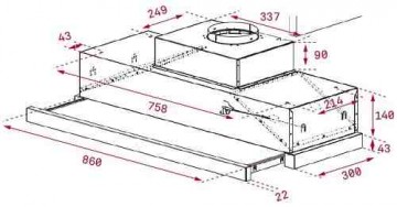 Poza Hota incorporabila telescopica Teka CNL 9610, 90 cm, inox