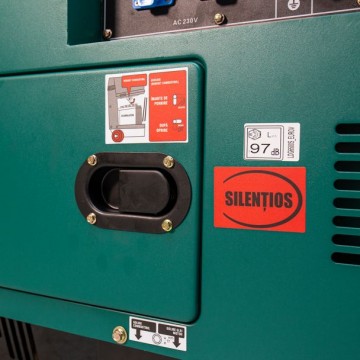 Poza Generator de curent diesel Greenfield LDG6500S EUROV PLUS, cu carcasa insonorizanta, stationar, monofazat, 5.5 kVA, automatizare trifazata