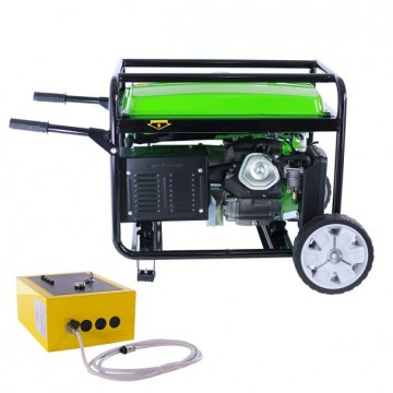 Poza Generator de curent pe benzina Greenfield G-EC11000PEW3-C+ATS_11000, portabil, 400/230V, 9.2 kVA, pornire electrica automatizata, cu panou ATS