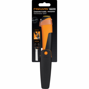 Cutit pentru tamplarie Fiskars, cu ascutitor 156020. Poza 3